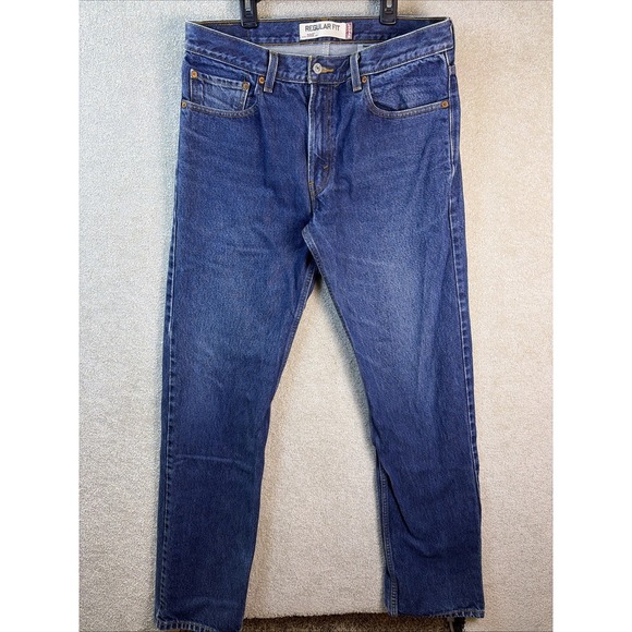 Vintage Levi's 505 Jeans Men's 34x36 (34x35) Blue Denim Classic Straight Leg Y2K - Picture 2 of 10
